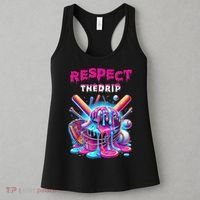 Baseball Drip Ice Cream Dripping Respect Drip Teen Boy Girl  Women's Tank Top thumb 3