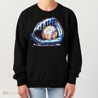 Baseball Drip Ice Cream Sprinkles Baseball Glove  Women's Sweatshirt thumb 0
