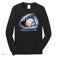 Baseball Drip Ice Cream Sprinkles Baseball Glove  Long Sleeve Shirt thumb 0
