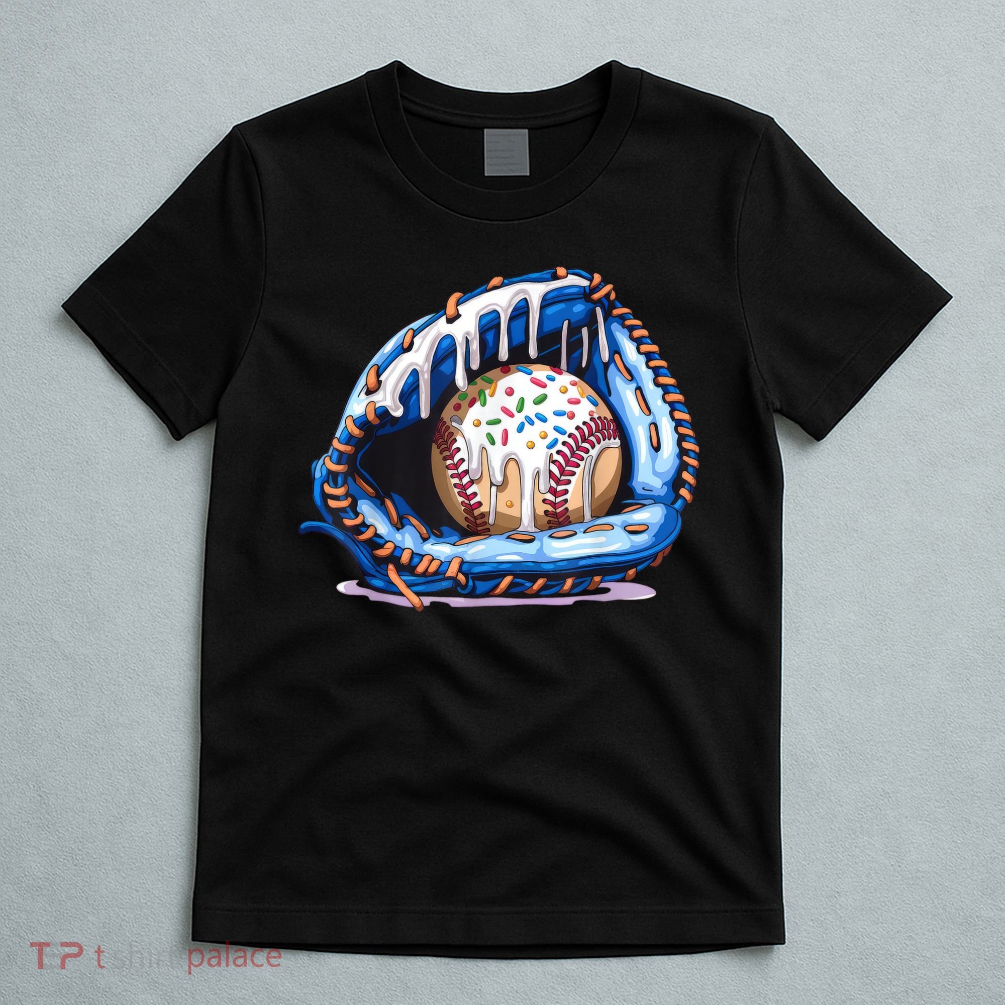 Baseball Drip Ice Cream Sprinkles Baseball Glove  T-Shirt