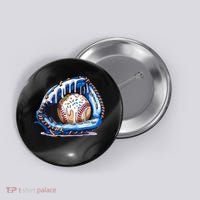 Baseball Drip Ice Cream Sprinkles Baseball Glove  Button thumb 0