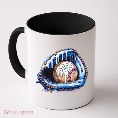 Baseball Drip Ice Cream Sprinkles Baseball Glove  Coffee Mug