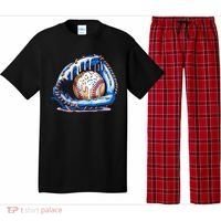 Baseball Drip Ice Cream Sprinkles Baseball Glove  Pajama Set thumb 0