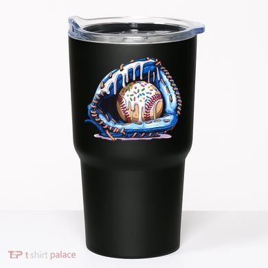 Baseball Drip Ice Cream Sprinkles Baseball Glove  Tumbler