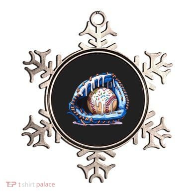 Baseball Drip Ice Cream Sprinkles Baseball Glove  Ornament