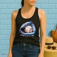Baseball Drip Ice Cream Sprinkles Baseball Glove  Women's Tank Top thumb 2