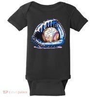 Baseball Drip Ice Cream Sprinkles Baseball Glove  Baby Bodysuit thumb 0
