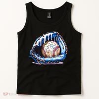 Baseball Drip Ice Cream Sprinkles Baseball Glove  Tank Top thumb 2