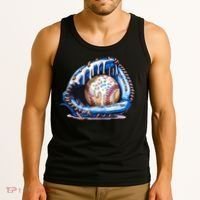 Baseball Drip Ice Cream Sprinkles Baseball Glove  Tank Top thumb 3