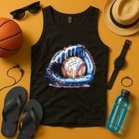 Baseball Drip Ice Cream Sprinkles Baseball Glove  Tank Top thumb 4