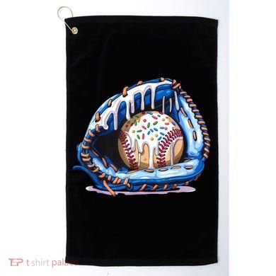 Baseball Drip Ice Cream Sprinkles Baseball Glove  Golf Towel