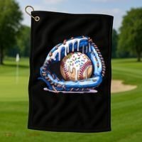 Baseball Drip Ice Cream Sprinkles Baseball Glove  Golf Towel thumb 1