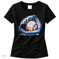 Baseball Drip Ice Cream Sprinkles Baseball Glove  Women's T-Shirt thumb 0