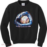 Baseball Drip Ice Cream Sprinkles Baseball Glove  Kids Sweatshirt thumb 0