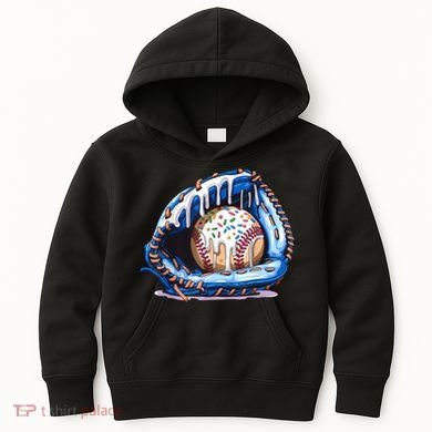 Baseball Drip Ice Cream Sprinkles Baseball Glove  Kids Hoodie