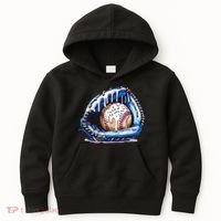Baseball Drip Ice Cream Sprinkles Baseball Glove  Kids Hoodie thumb 0