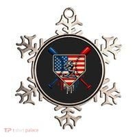Baseball Drip Ice Cream Patriotic American Flag Ornament thumb 0