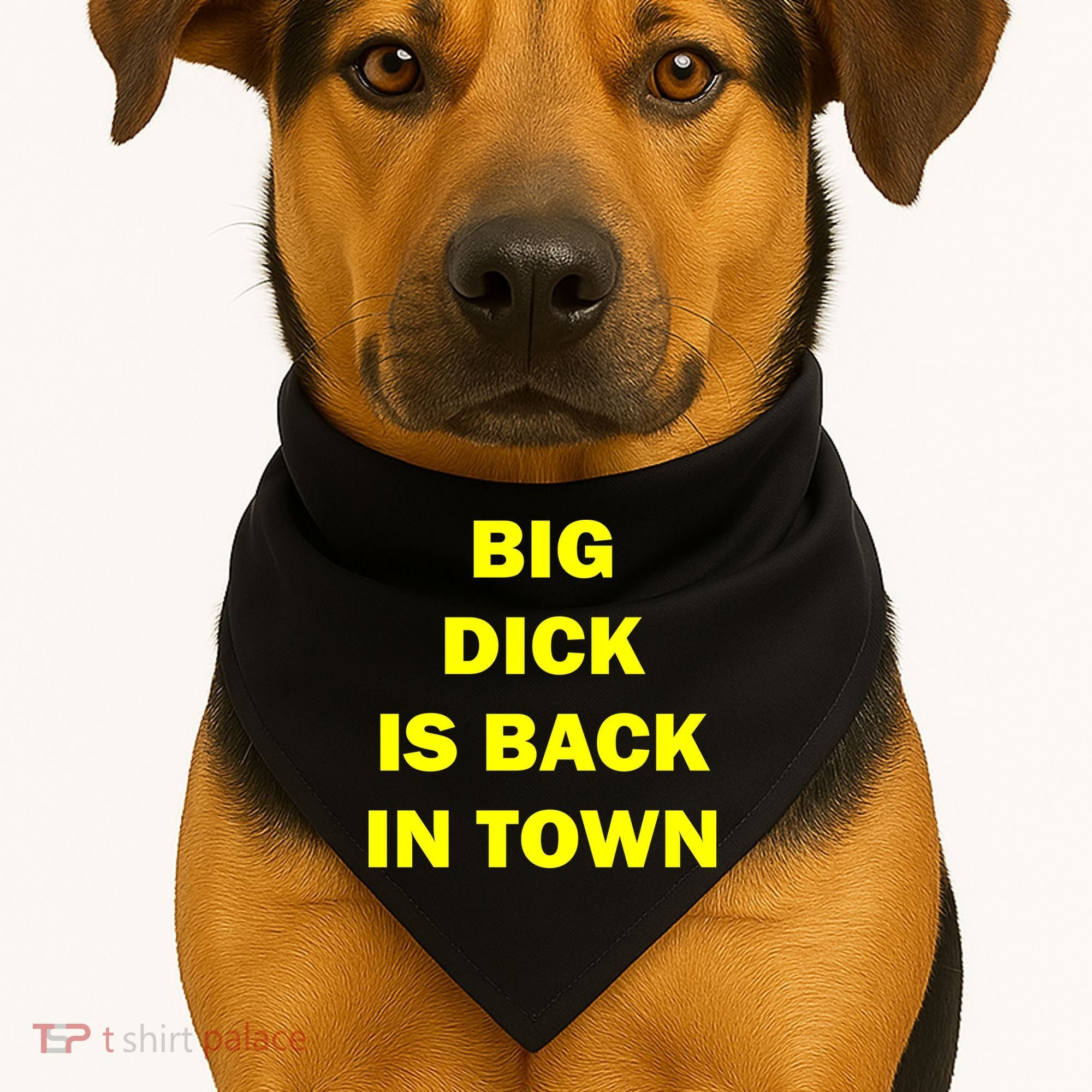Big Dick Is Back In Town USA-Made Doggie Bandana