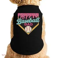 Baseball Dad Ice Cream Drip Doggie Tank thumb 0