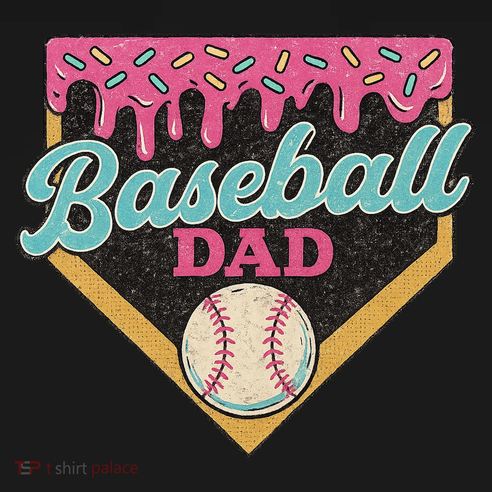 Baseball Dad Ice Cream Drip Doggie Tank