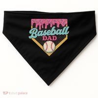 Baseball Dad Ice Cream Drip USA-Made Doggie Bandana thumb 0
