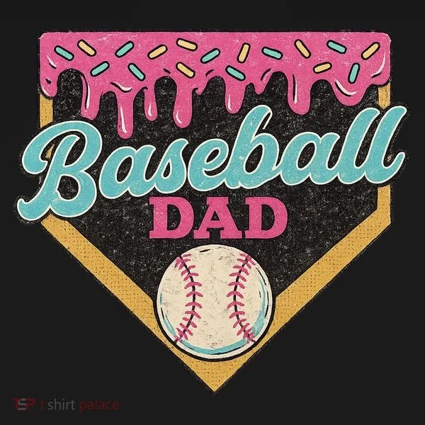 Baseball Dad Ice Cream Drip Bucket Hat