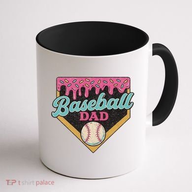 Baseball Dad Ice Cream Drip Coffee Mug back