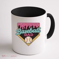 Baseball Dad Ice Cream Drip Coffee Mug thumb 1