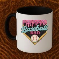 Baseball Dad Ice Cream Drip Coffee Mug thumb 2