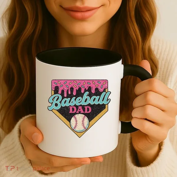 Baseball Dad Ice Cream Drip Coffee Mug