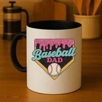 Baseball Dad Ice Cream Drip Coffee Mug thumb 4