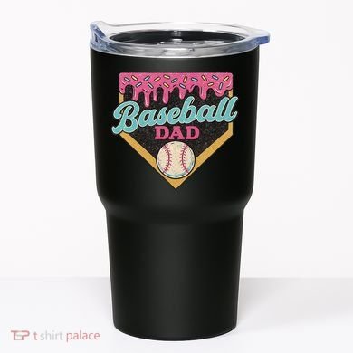 Baseball Dad Ice Cream Drip Tumbler