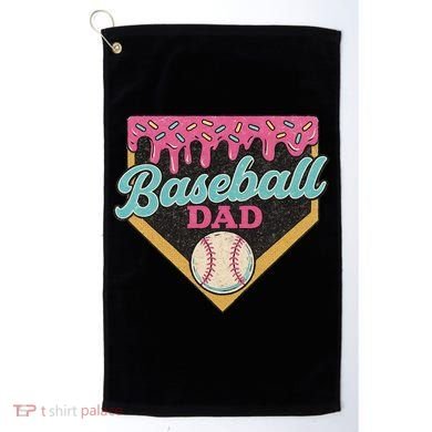 Baseball Dad Ice Cream Drip Golf Towel