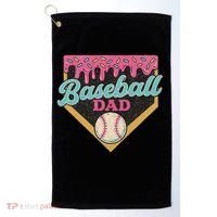 Baseball Dad Ice Cream Drip Golf Towel thumb 0