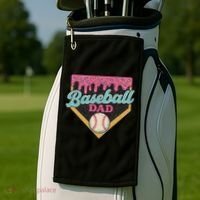 Baseball Dad Ice Cream Drip Golf Towel thumb 2