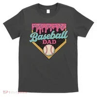 Baseball Dad Ice Cream Drip T-Shirt thumb 0