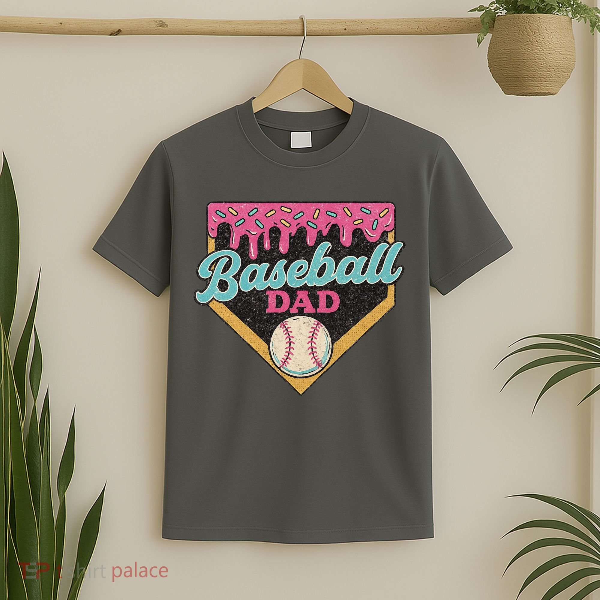 Baseball Dad Ice Cream Drip T-Shirt