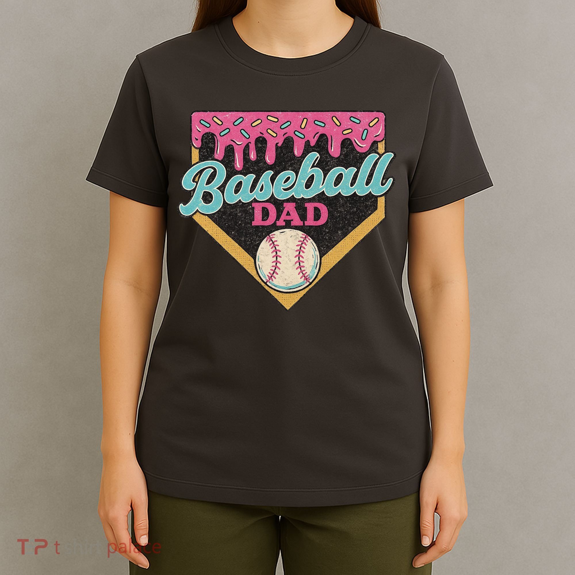 Baseball Dad Ice Cream Drip T-Shirt