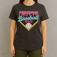 Baseball Dad Ice Cream Drip T-Shirt thumb 4