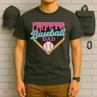 Baseball Dad Ice Cream Drip T-Shirt thumb 6