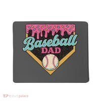 Baseball Dad Ice Cream Drip Mousepad thumb 0