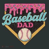 Baseball Dad Ice Cream Drip Mousepad thumb 1