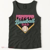 Baseball Dad Ice Cream Drip Tank Top thumb 2