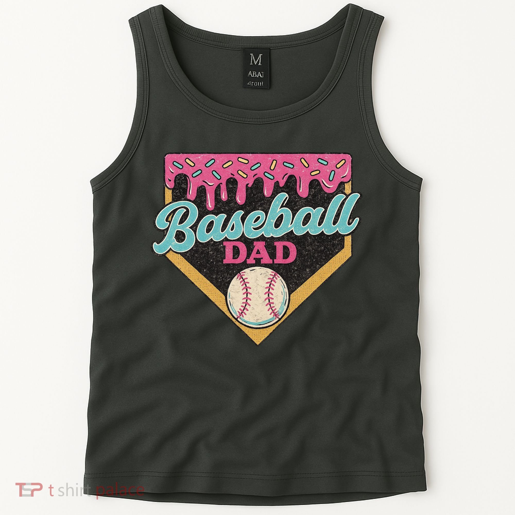 Baseball Dad Ice Cream Drip Tank Top