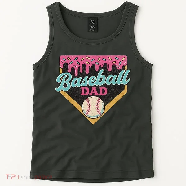 Baseball Dad Ice Cream Drip Tank Top