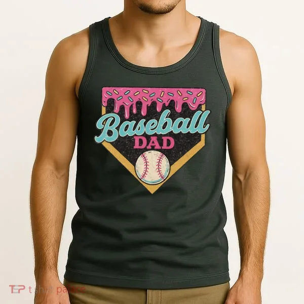 Baseball Dad Ice Cream Drip Tank Top