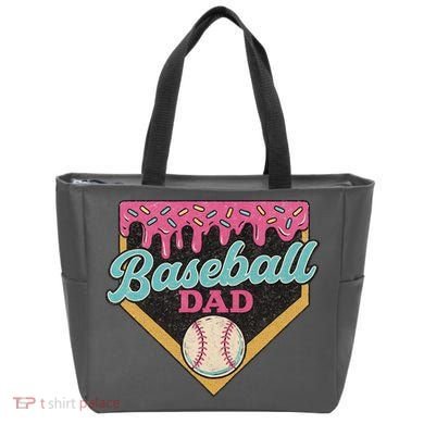 Baseball Dad Ice Cream Drip Tote Bag