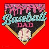 Baseball Dad Ice Cream Drip Santa Hat thumb 1