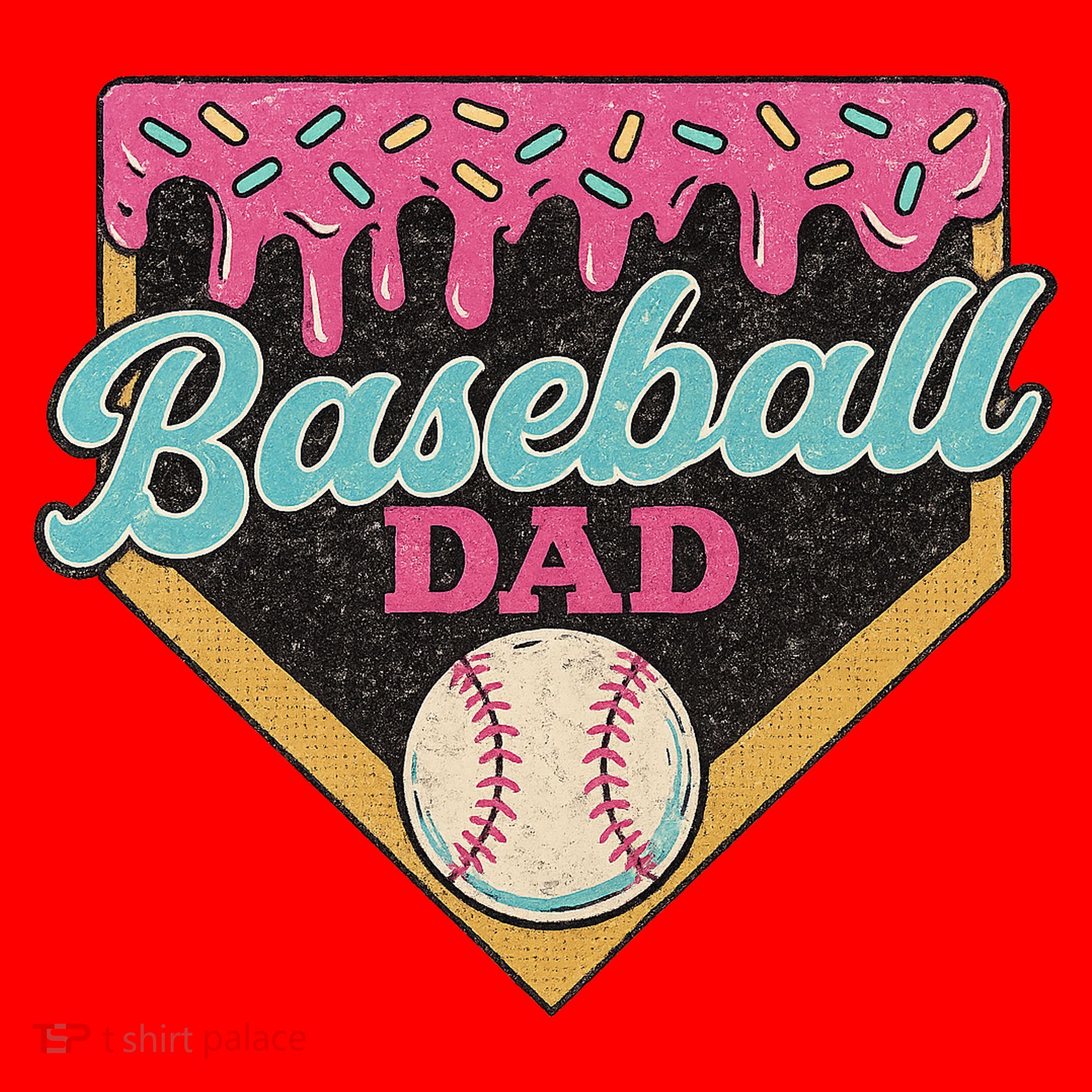 Baseball Dad Ice Cream Drip Santa Hat