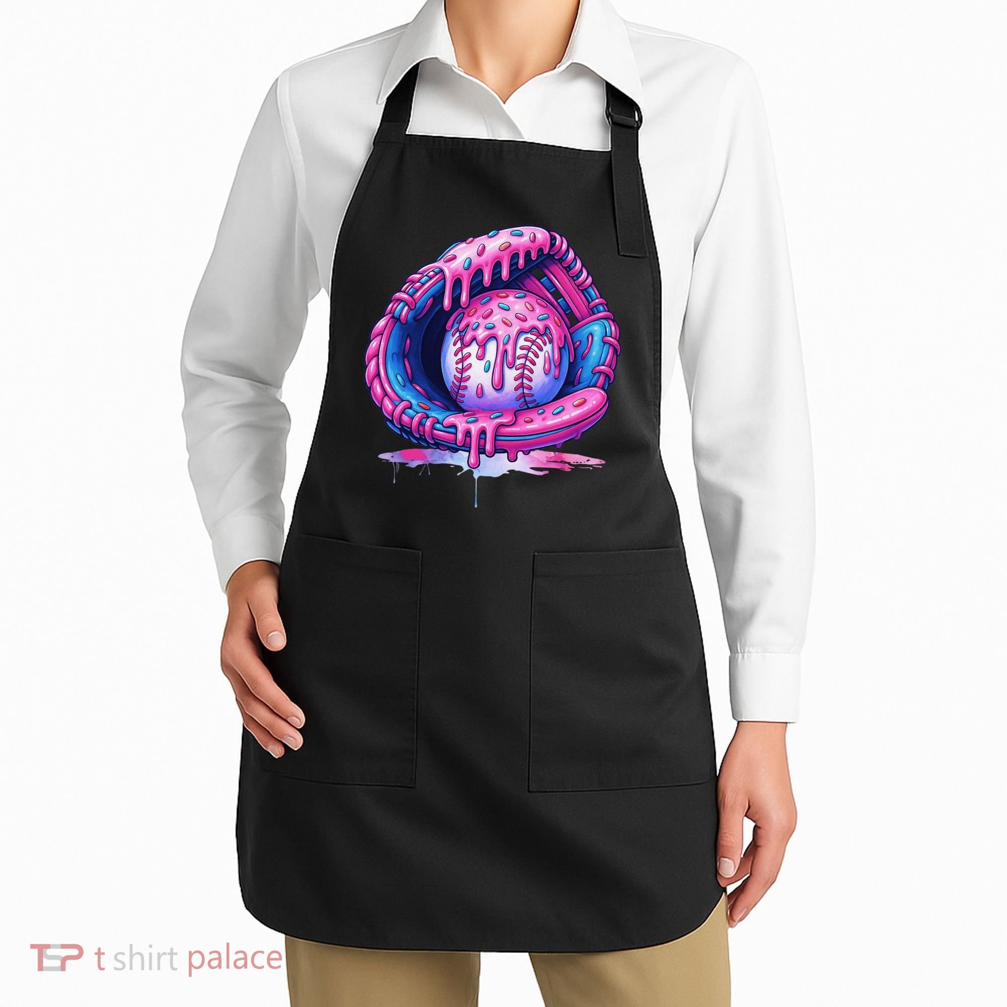 Baseball Drip Ice Cream Sprinkles Baseball Glove Apron